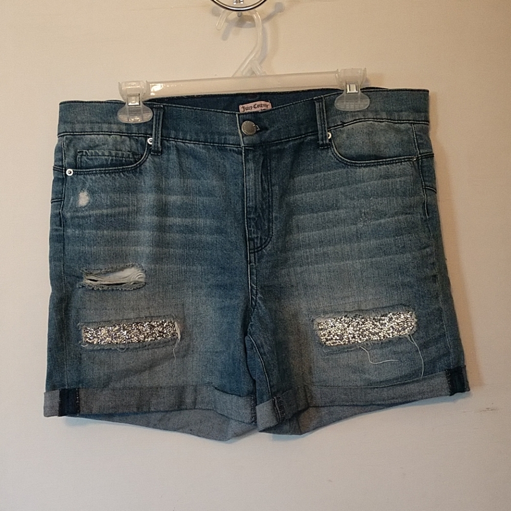 Jean shorts.